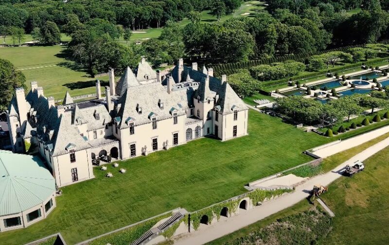 Majestic Oheka Castle, sprawling across manicured lawns and formal gardens